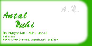 antal muhi business card